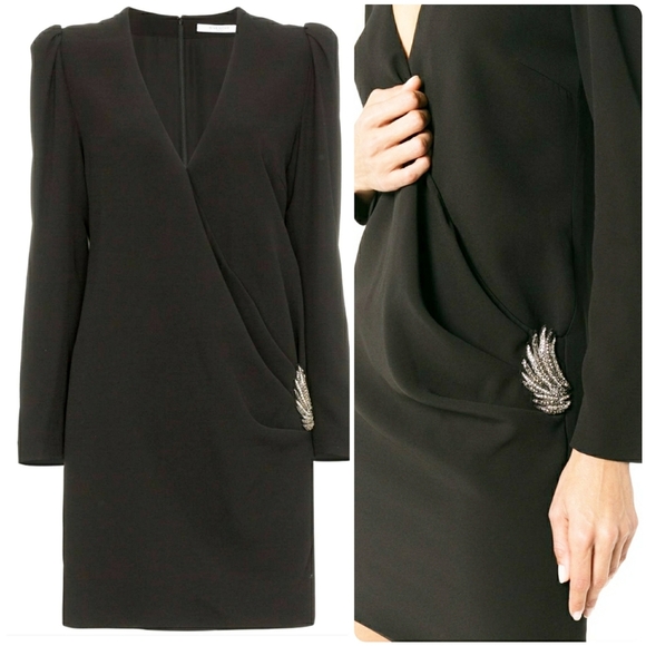 Givenchi Silk Wrap Dress  with side Embellishiment - Picture 2 of 14